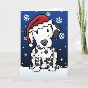 Cartes Pour Fêtes Annuelles Kawaii Dalmatian Christmas Card