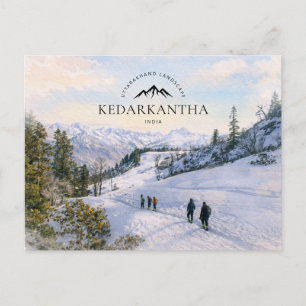 Cartes Pour Fêtes Annuelles Kedarkantha Uttarakhand, Inde Paysage élégant