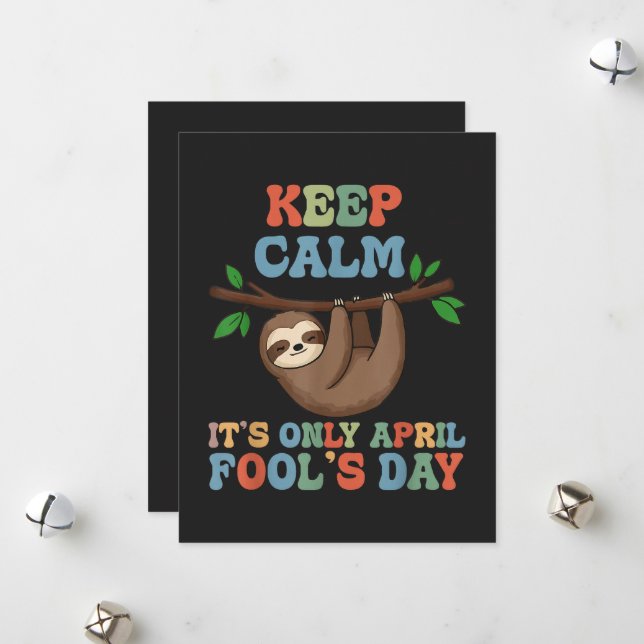 Cartes Pour Fêtes Annuelles keep calm it's only April fool's day (Devant/Arrière en situation)