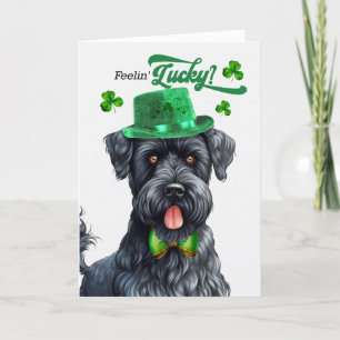 Cartes Pour Fêtes Annuelles Kerry Blue Terrier Feelin' Lucky St Patrick's Day