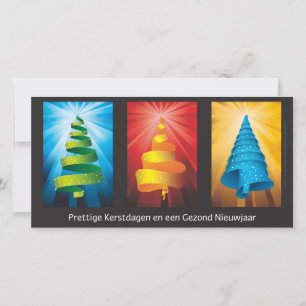 Cartes Pour Fêtes Annuelles kerstbomen gemaakt van lint