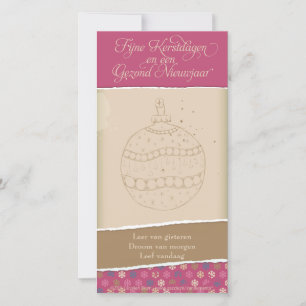 Cartes Pour Fêtes Annuelles Kerstkaart a rencontré kerstbal