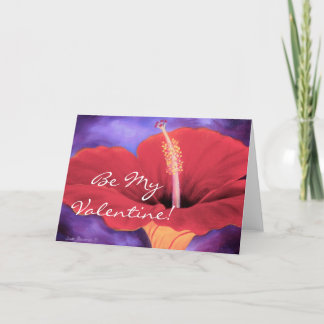 Cartes Pour Fêtes Annuelles Ketmie rouge je t'aime Valentine… - customisé