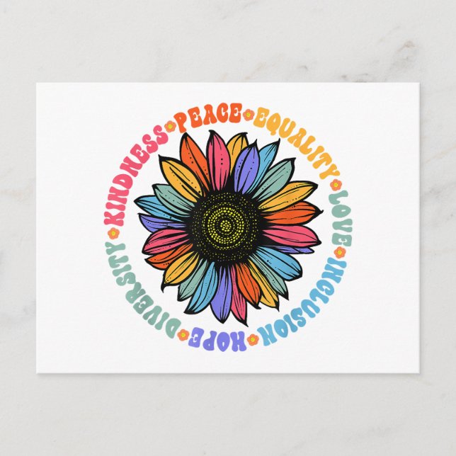 Cartes Pour Fêtes Annuelles Kindness Peace Equality Love Hope Diversity Human (Devant)