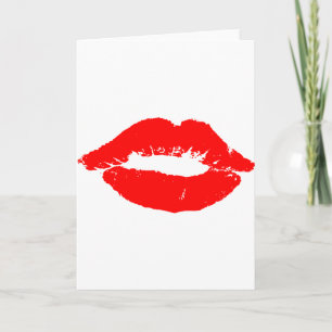 Cartes Pour Fêtes Annuelles Kiss Lips Red Lipstick Losion Passion Valentine