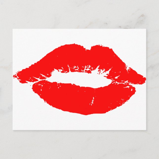 Cartes Pour Fêtes Annuelles Kiss Lips Red Lipstick Losion Passion Valentine (Devant)