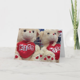 Cartes Pour Fêtes Annuelles Kiss Love Teddy Bear Bears Valentine's Day Card