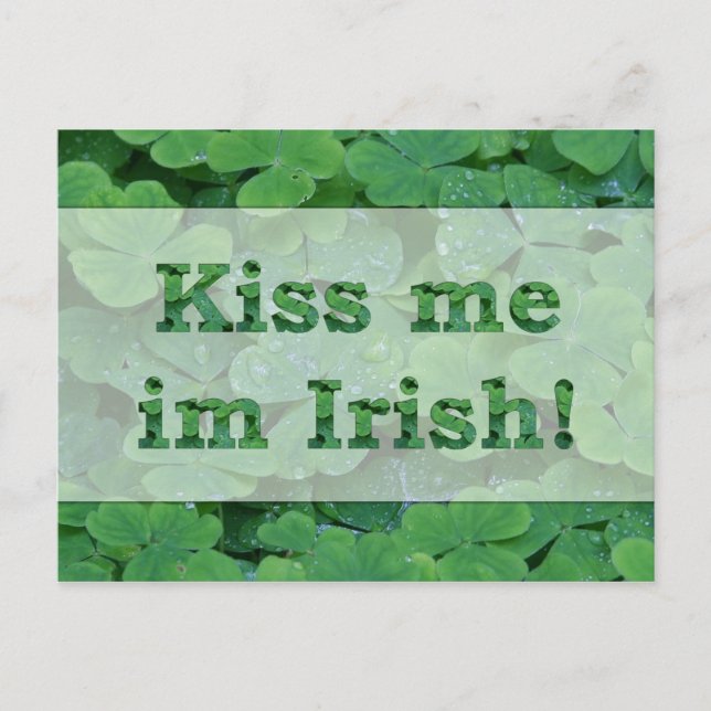 Cartes Pour Fêtes Annuelles Kiss me im Irish Collection (Devant)