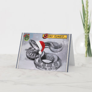 Cartes Pour Fêtes Annuelles Kiss Me Under the Mistletoe Christmas Snake