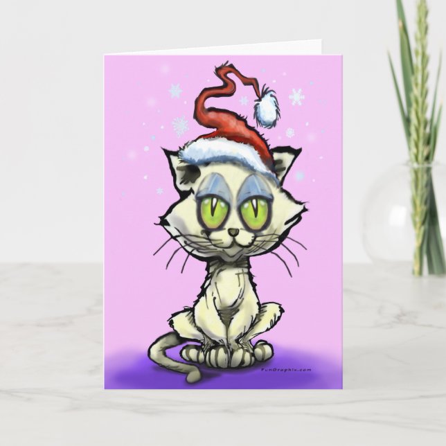Cartes Pour Fêtes Annuelles Kitten (Devant)