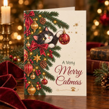 Kitten de Noël Vintage Merry Catmas