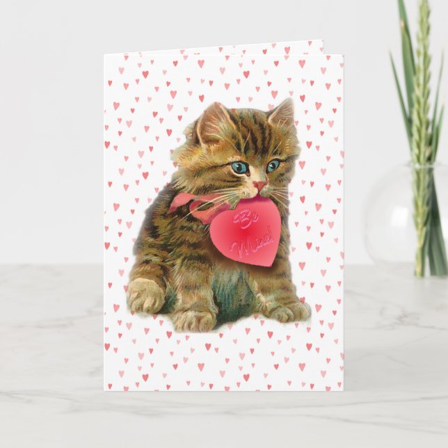 Cartes Pour Fêtes Annuelles KITTEN & HEARTS par SHARON SHARPE (Devant)
