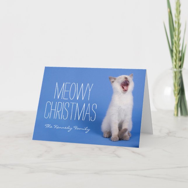 Cartes Pour Fêtes Annuelles Kitten yawning (Devant)