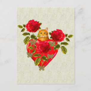 Cartes Pour Fêtes Annuelles Kitty Chat Valentine