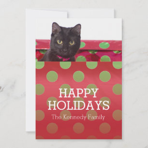 Cartes Pour Fêtes Annuelles Kitty Dans Boîte Cadeau