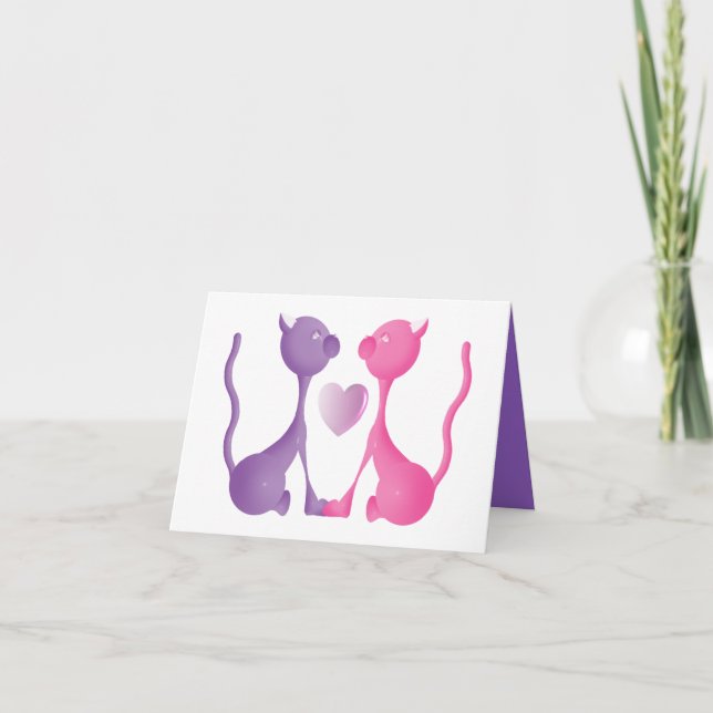 Cartes Pour Fêtes Annuelles Kitty Love (Devant)
