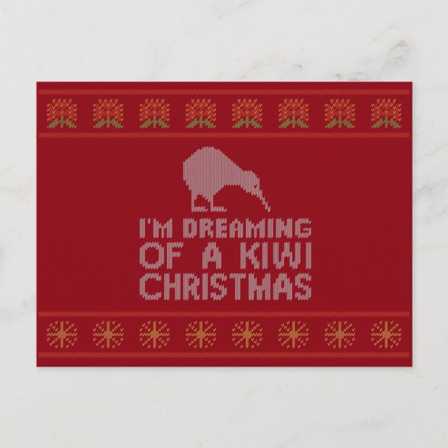 Cartes Pour Fêtes Annuelles Kiwi Xmas (Devant)