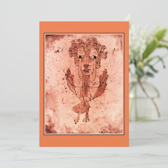 Cartes Pour Fêtes Annuelles Klee - Angelus Novus (Nouvel Ange) (Debout devant)