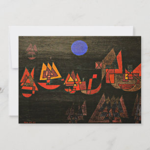 Cartes Pour Fêtes Annuelles Klee - Bateaux dans la Nuit