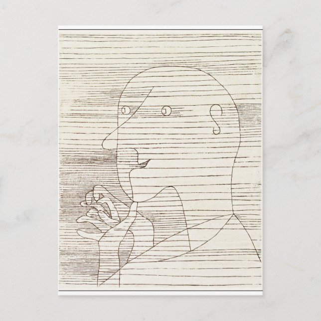 Cartes Pour Fêtes Annuelles Klee - Le vieil homme compte sur ses doigts (Devant)