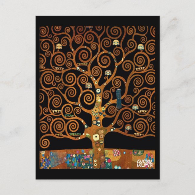 Cartes Pour Fêtes Annuelles Klimt, Sous l'arbre de vie, Art fine, (Devant)