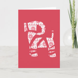 Cartes Pour Fêtes Annuelles Knit d'hiver Yule Bock Card