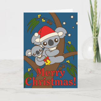 Cartes Pour Fêtes Annuelles Koala de Noël