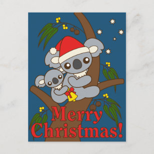 Cartes Pour Fêtes Annuelles Koala de Noël