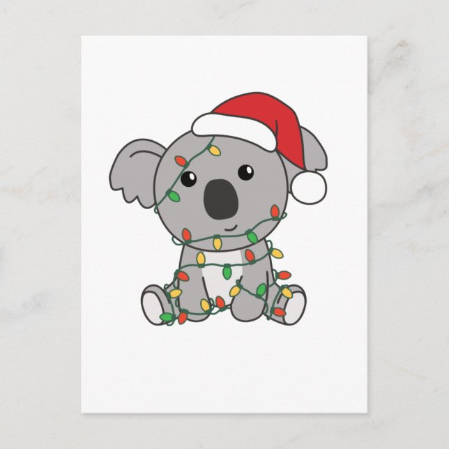 Cartes Pour Fêtes Annuelles Koala Noël Animaux d'hiver Koalas (Devant)