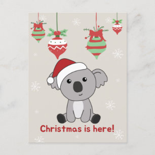 Cartes Pour Fêtes Annuelles Koala Noël Neige Animaux d'hiver Koalas vacances