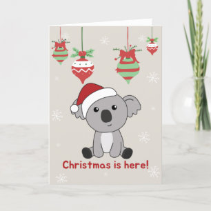 Cartes Pour Fêtes Annuelles Koala Noël Neige Animaux d'hiver Koalas vacances