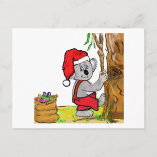 Cartes Pour Fêtes Annuelles Koala Père Noël