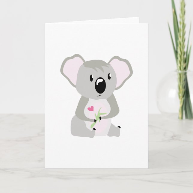 Cartes Pour Fêtes Annuelles Koala Valentine (Devant)