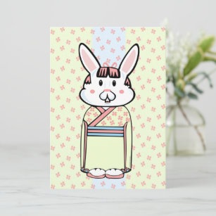 Cartes Pour Fêtes Annuelles Kokeshi Bunny Pâques