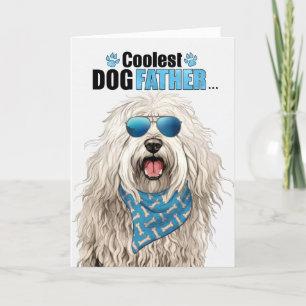 Cartes Pour Fêtes Annuelles Komondor Chien Coolest Papa Jamais Fête des pères