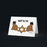 Cartes Pour Fêtes Annuelles Kosher Kats Card<br><div class="desc">PRLimages est une division de Paintings par Rachel Lowry.</div>