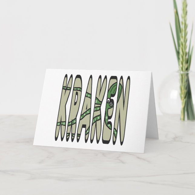 Cartes Pour Fêtes Annuelles Kraken (Devant)
