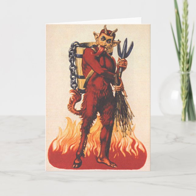 Cartes Pour Fêtes Annuelles Krampus (Devant)