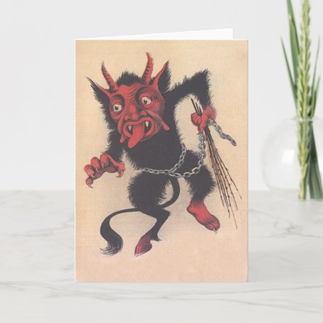Cartes Pour Fêtes Annuelles Krampus (Devant)