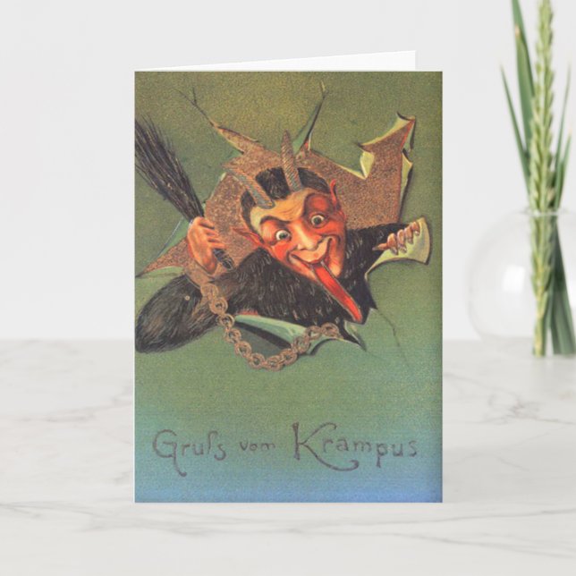 Cartes Pour Fêtes Annuelles Krampus (Devant)