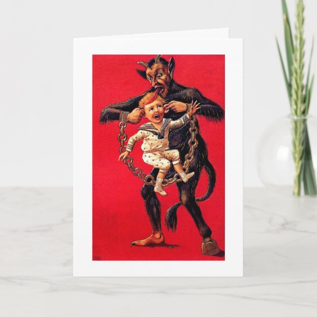 Cartes Pour Fêtes Annuelles Krampus ! (Devant)