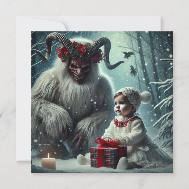 Cartes Pour Fêtes Annuelles Krampus de Noël (Devant)