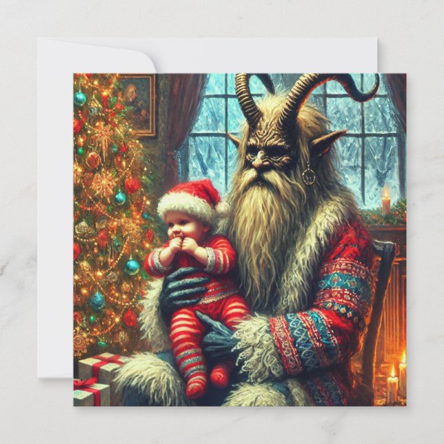 Cartes Pour Fêtes Annuelles Krampus de Noël (Devant)