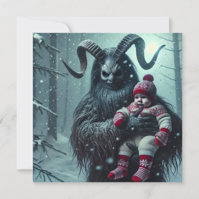 Cartes Pour Fêtes Annuelles Krampus de Noël (Devant)