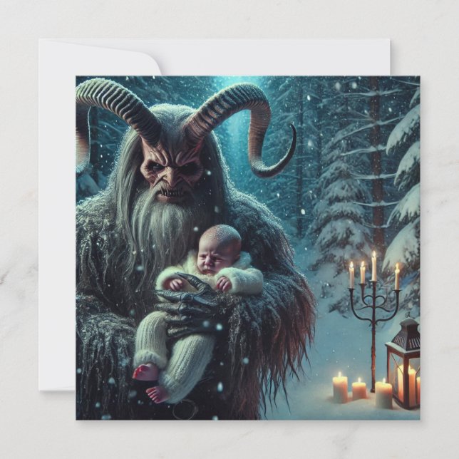 Cartes Pour Fêtes Annuelles Krampus de Noël (Devant)