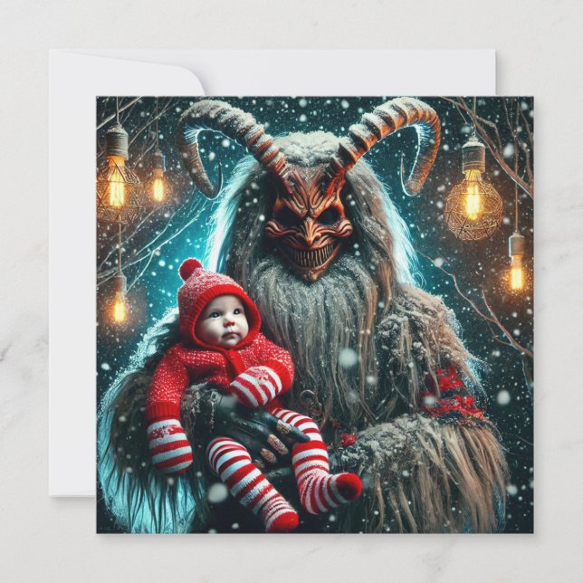 Cartes Pour Fêtes Annuelles Krampus de Noël (Devant)