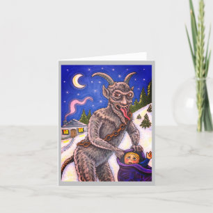 CARTES POUR FÊTES ANNUELLES KRAMPUS & ENFANTS NAUGHTY, HISTOIRE DE NOËL CRAYAN
