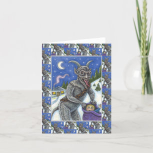 CARTES POUR FÊTES ANNUELLES KRAMPUS & ENFANTS NAUGHTY, HISTOIRE DE NOËL CRAYAN