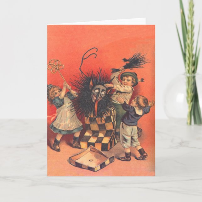 Cartes Pour Fêtes Annuelles Krampus Jack-In-A-Box (Devant)