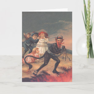 Cartes Pour Fêtes Annuelles Krampus kidnapping